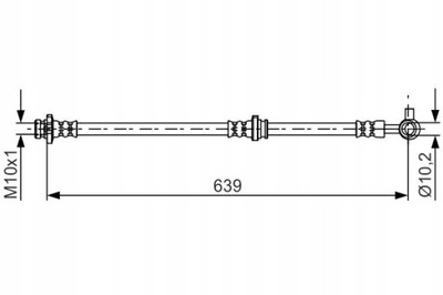 ПАТРУБОК ГАЛЬМІВНИЙ ЕЛАСТИЧНИЙ ПЕРЕД P (DŁ. 639MM,ŚR