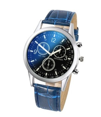 Klasyczny zegarek męski Geneva niebieski