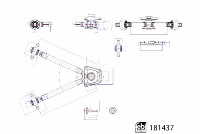 FEBI BILSTEIN SKERSINIS REAKTYVINIS L-609MM GALINIO TILTO STABILIZATORIUS DAF CF LF XF 106 XF 