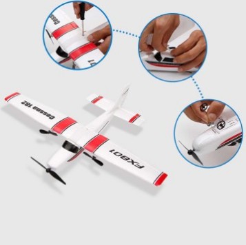 DRONY SAMOLOT RC AIRPLANE CESSNA 182 2.4GHZ 2CH RC