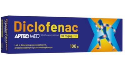 Diclofenac APTEO MED 100 g żel przeciwbólowy