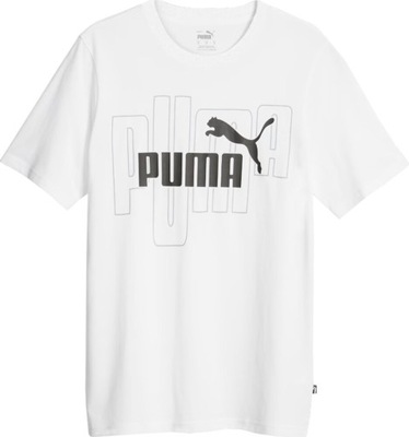 KOSZULKA MĘSKA PUMA GRAPHICS NO. 1 LOGO TEE BIAŁA 677183 02 r XL