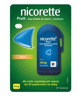 Tabletki do ssania Nicorette Fruit 4 mg 20 sztuk