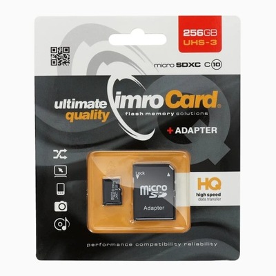 Karta Pamięci IMRO microSD 256GB CLASS 10 100MB/s