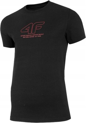 T-shirt męski 4F koszulka H4L22 -TSM016 czarny