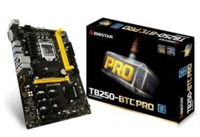 Biostar TB250-BTC PRO ATX 12 GPU koparka H110 ETH