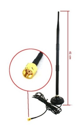 Antena Dookólna Savio AK-05 WiFi LAN RP-SMA 12dBI