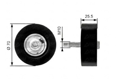 Gates ролик направляющая ремень ford focus maverick t фото №1