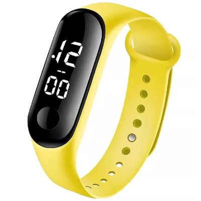 Silikonowy zegarek cyfrowy Simple-Yellow