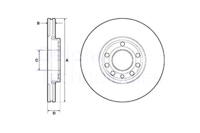 DELPHI DISCOS DE FRENADO 2SZT. PARTE DELANTERA FIAT CROMA CROMA UNIVERSAL OPEL  