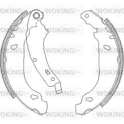 WOKING Z407400 JUEGO ZAPATAS DE FRENADO  
