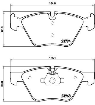 ZAPATAS DE FRENADO PARTE DELANTERA BMW 3 E90 05-10  