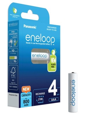 PANASONIC ENELOOP akumulatorki AAA 750mAh 4szt SL