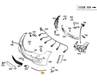 Молдинг бампера mercedes перед хром левая оригинал фото №1
