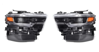 Dodge ram trx 2021-2024 фара фонари full led комплект левая + правый  чёрные фото №1