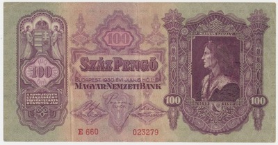 4201. Węgry, 100 pengo 1930 - st.3