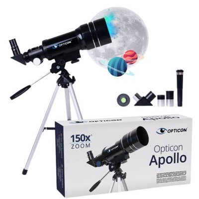 Teleskop Astronomiczny Luneta OPTICON - Apollo 70F300AZ + akcesoria