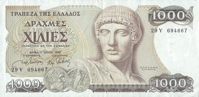 Grecja - 1000 Drachm - 1987 - P202