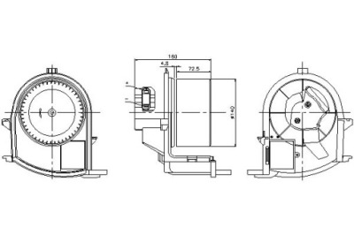 Вентилятор воздуходувка nissens 7701047853 7701049076 фото №1