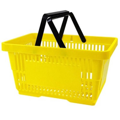 Żółty koszyk sklepowy na zakupy 22L plastikowy