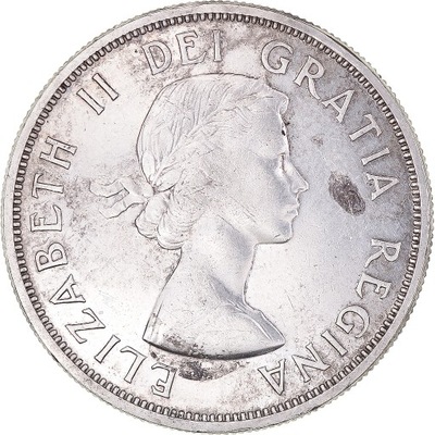 Moneta, Canada, Elizabeth II, Dollar, 1963, Royal