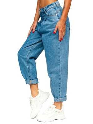 SPODNIE JEANSY SLOUCHY NIEBIESKIE BS586 DENLEY_XS