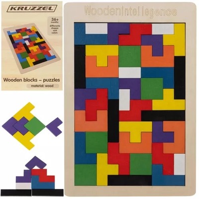 Układanka drewniana- puzzle/ tetris Kruzzel 22667