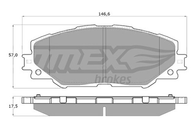 TOMEX BRAKES ZAPATAS DE FRENADO TOYOTA RAV 4 3 IV 06- PARTE DELANTERA  