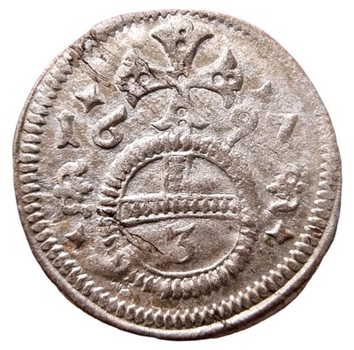 NumisMATI (nr. 271) Greszel 1697 Śląsk, Opole, piękne srebro