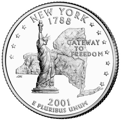 25 c Stany USA New York State Quarter 2001 D nr 11