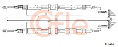 11.5765 ТРОС H-CA L+P OPEL COMBO C 01- BEBNY