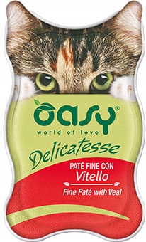 OASY KOT DELICATESSE Pate Cielęcina 85g