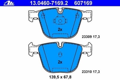 ZAPATAS DE FRENADO PARTE TRASERA BMW SERIA-7 E65/E66 01-, X6 08-  