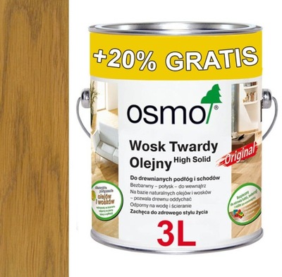 Wosk Twardy Olejny Bezbarwny J.P. OSMO 3032 3L