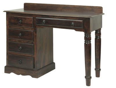 Drewniane rustykalne kolonialne biurko z palisandru lite drewno egzotyczne