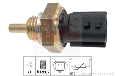 EPS 1.830.341 SENSOR DE TEMPERATURA DE AGUA NISSAN QASHQAI 1,  