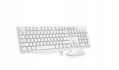Zestaw bezprzewodowy Biały klawiatura i mysz PONVIT PC230A do kkomutera