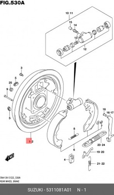 DISCO KOTWICZNA PROTECCIÓN PLACA IZQUIERDA PARTE TRASERA JIMNY  