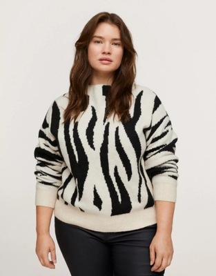 PLUS SIZE SWETER DAMSKI KLASYK Z WEŁNĄ 3XL 1UEL