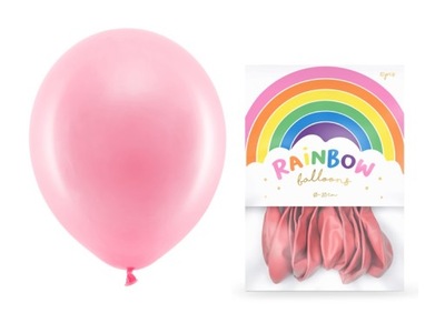 BALONY URODZINOWE RÓŻOWE PASTELOWE 30cm 10 sztuk