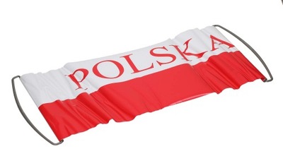 GADŻET KIBICA baner FLAGA POLSKI BIAŁO-CZERWONA