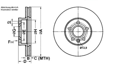 DISCOS DE FRENADO 2 PIEZAS VW PARTE DELANTERA T4 98- ATE  