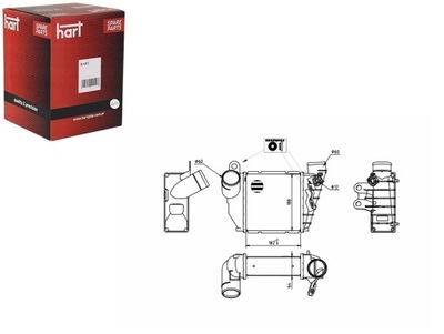 ІНТЕРКУЛЕР РАДІАТОР ПОВІТРЯ AUDI A3 1.8T 96- HART