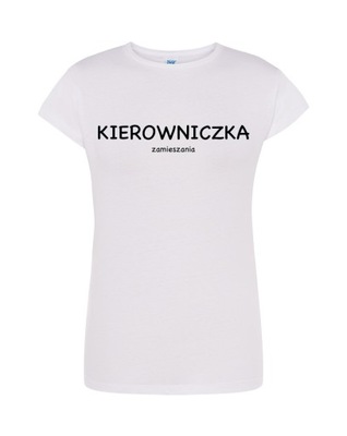 Koszulka T-shirt damska Kierowniczka Zamieszania biała rozmiar M