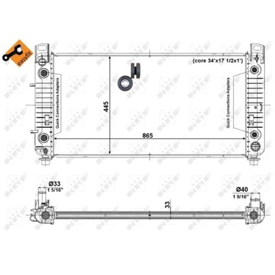 RADUADOR DE AGUA CADILLAC ESCALADE 03-05 5.3  