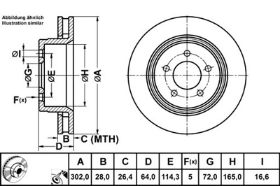 ATE DISKAI STABDŽIŲ 2SZT. PRIEK. JEEP CHEROKEE 2.8D 3.7 01.08- 