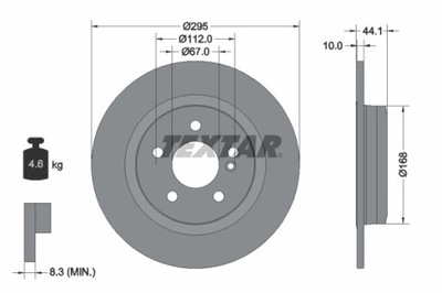 2 PIEZAS DISCO DE FRENADO DB PARTE TRASERA W246/W176 220CDI A/B-KLASA 12- 92254903  