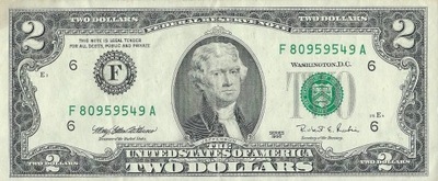 USA - 2 Dollars - 1995 - P497 - F - Atlanta