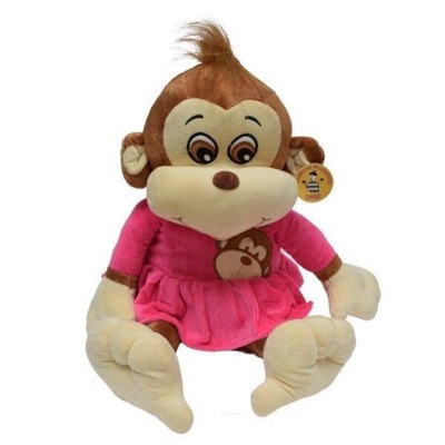 PLUSZ małpka, 30 cm, w sukience, siedząca DEEF