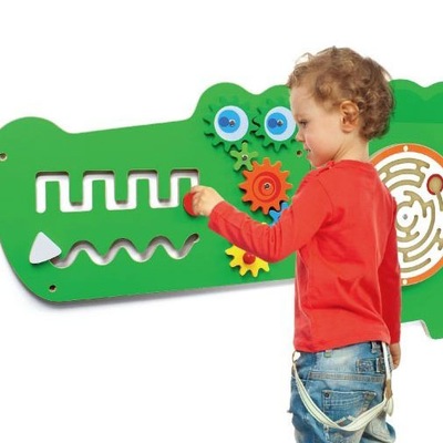 Viga Tablica Sensoryczna Manipulacyjna Edukacyjna Krokodyl Montessori BIG